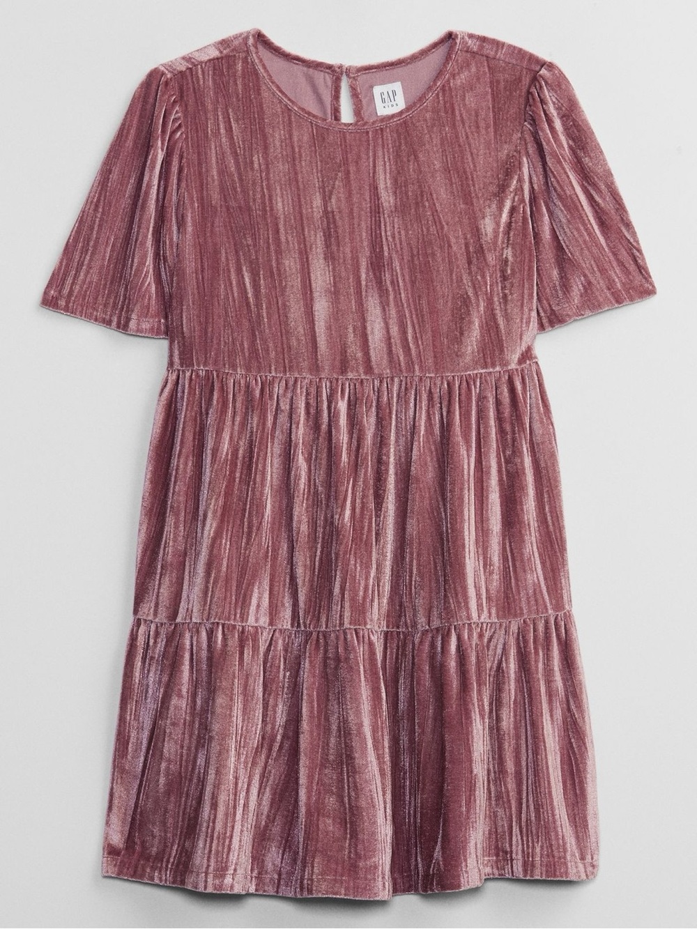 GAP Kids Crushed Velvet Dress in Mauve/ Dusty Pink Girls Size 6-7 Above the Knee